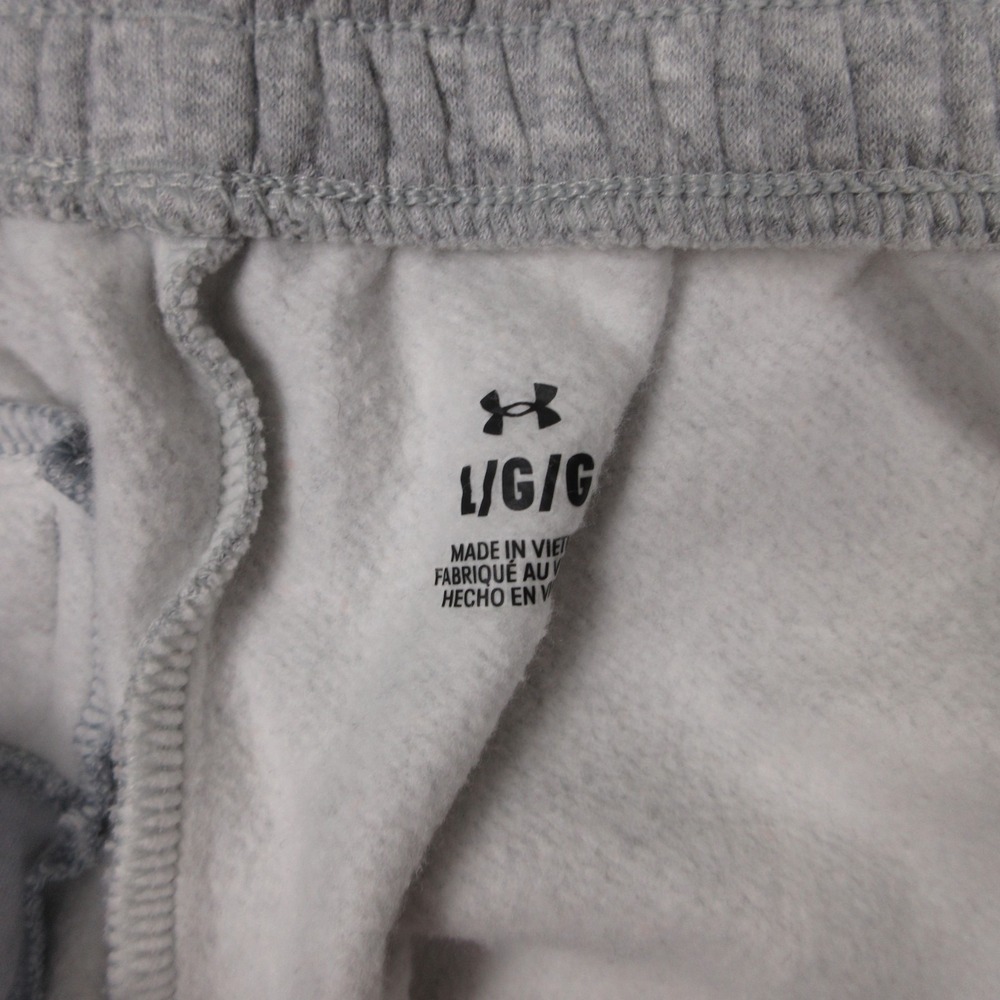 Under Armour Sweatpants Mens Large Gray Heather UA Rival Fleece Puddle Pant EUC - Picture 8 of 10